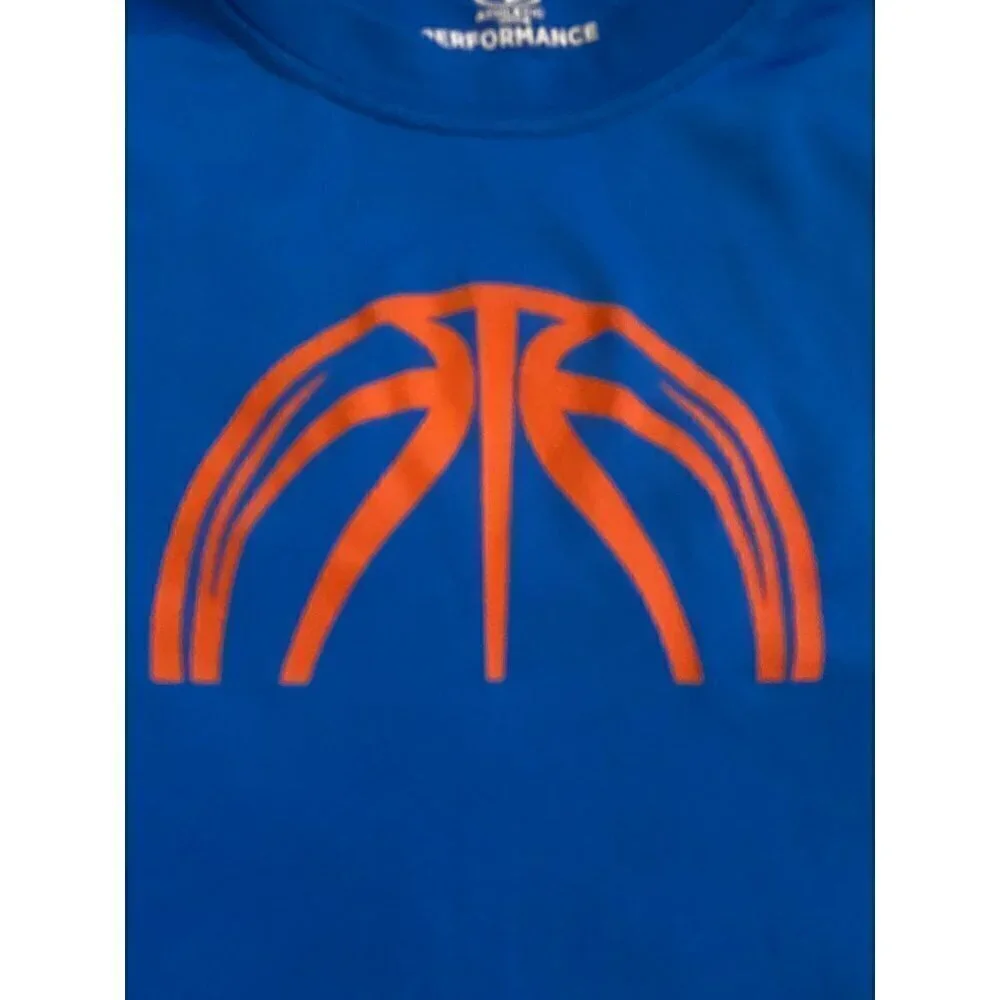 athletic works blue and orange basketball shirt size m (8)